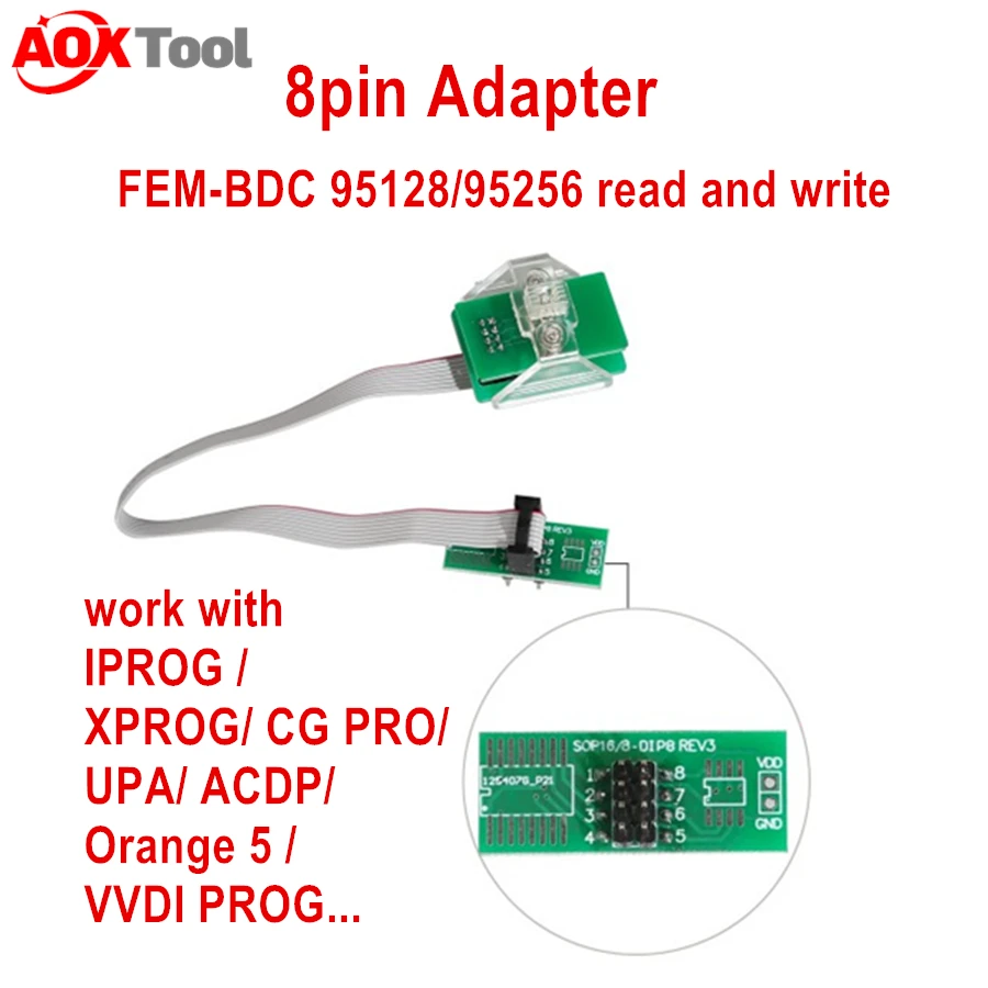 OEM FEM BDC 95128/95256 чип IMMO считывания данных 8 контактный адаптер для IPROG УПА Orange5 VVDI Prog CG