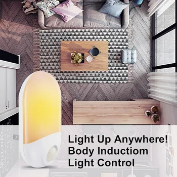 

Light Sensor Control Night Light Mini EU US Plug Novelty Square Bedroom lamp Romantic Lights