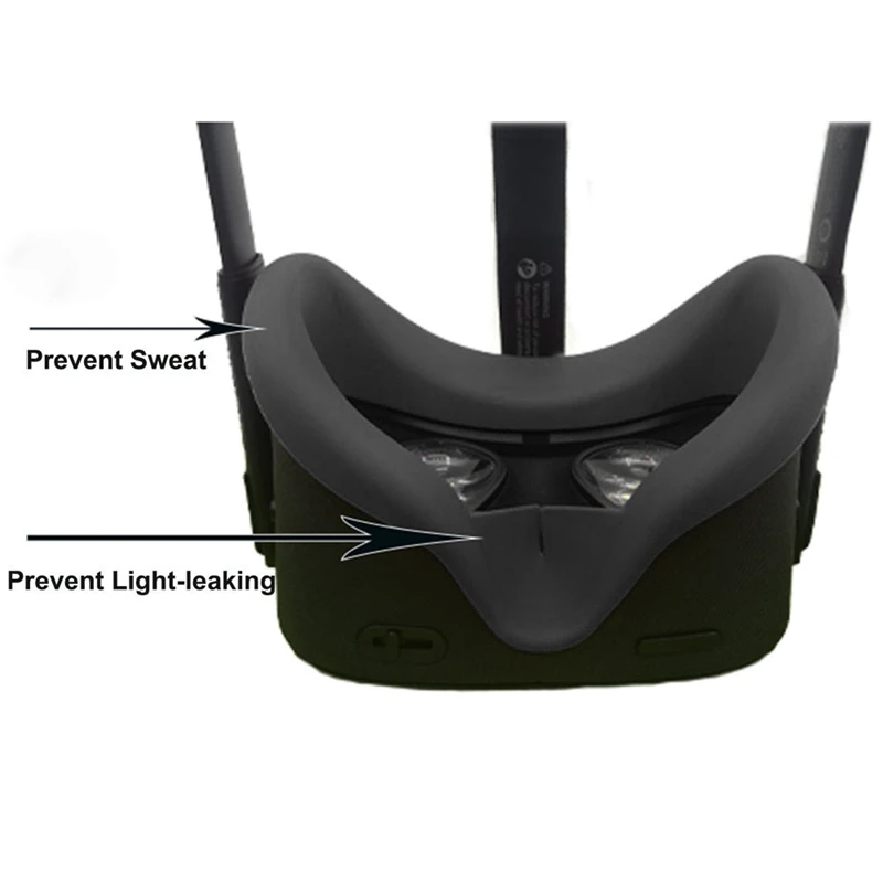 3 шт маска для глаз набор для Oculus Quest VR гарнитура анти-пот унисекс анти-утечка светильник Блокировка Мягкий силиконовый чехол для глаз(черный