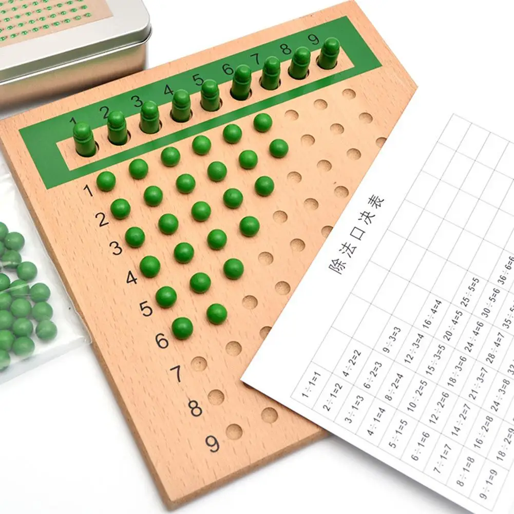 Hobbylane Math Educational Wooden Toy Multiplication and Division Bead Board for Early Childhood Training Hobbylane Math Educational Wooden Toy Multiplication and Division Bead Board for Early Childhood Training