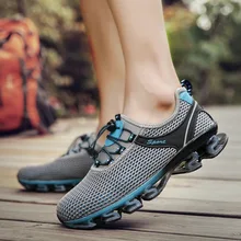 Весенняя спортивная обувь COUPLE'S Blade с дышащей сеткой, амортизирующая обувь для бега, мужская обувь, большой размер 019