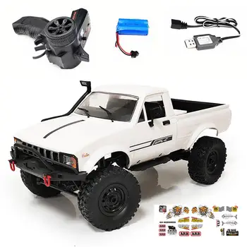 

WPL C24-1 4WD 1:16 RC Car 2.4G RC Proportional Control Crawler Off-road Car Buggy with LED Head Light Battery Powered Cars RTR