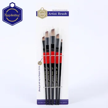

Black and Red Pole Oblique Peak Brush Set Nylon Hair Brush Watercolor Gouache Brush Acrylic Brush Wholesale
