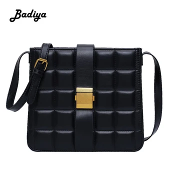 

Fashion Wild Women Shoulder Bag PU Leather Grid Large Capacity High Quality Flap Crossbody Bag Female Messenger Bag for Travel