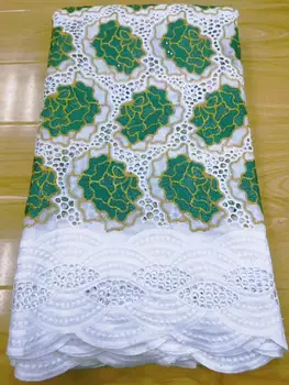 

Tissu African Dry Lace Fabric High Quality 100%Cotton Lace French Lace Fabric With Stones Swiss Voile Lace In Switzerland 5yard