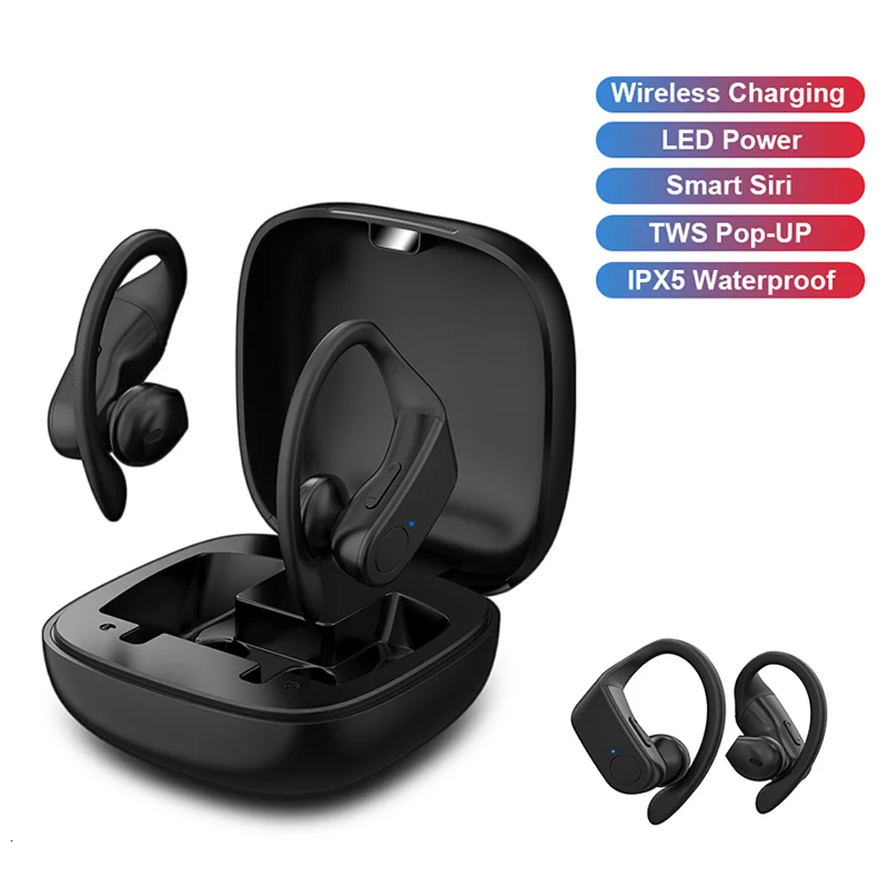 B10 наушники TWS Bluetooth V5.0 гарнитура беспроводные стерео ушные крючки спортивные