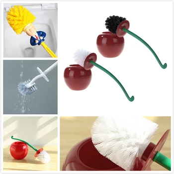 

Plastic Trump Toilet Brush with Base Toilet Brushes Wall-Mounted Long Handle Toilet Cleaner BrushBathroom Groove Sink Cleaner