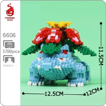 Карманный Монстр Пикачу Venusaur Blastoise мини строительство алмаз маленькие блоки игрушка Charizard Gyarados Snorlax Jigglypuff без коробки - Цвет: Venusaur