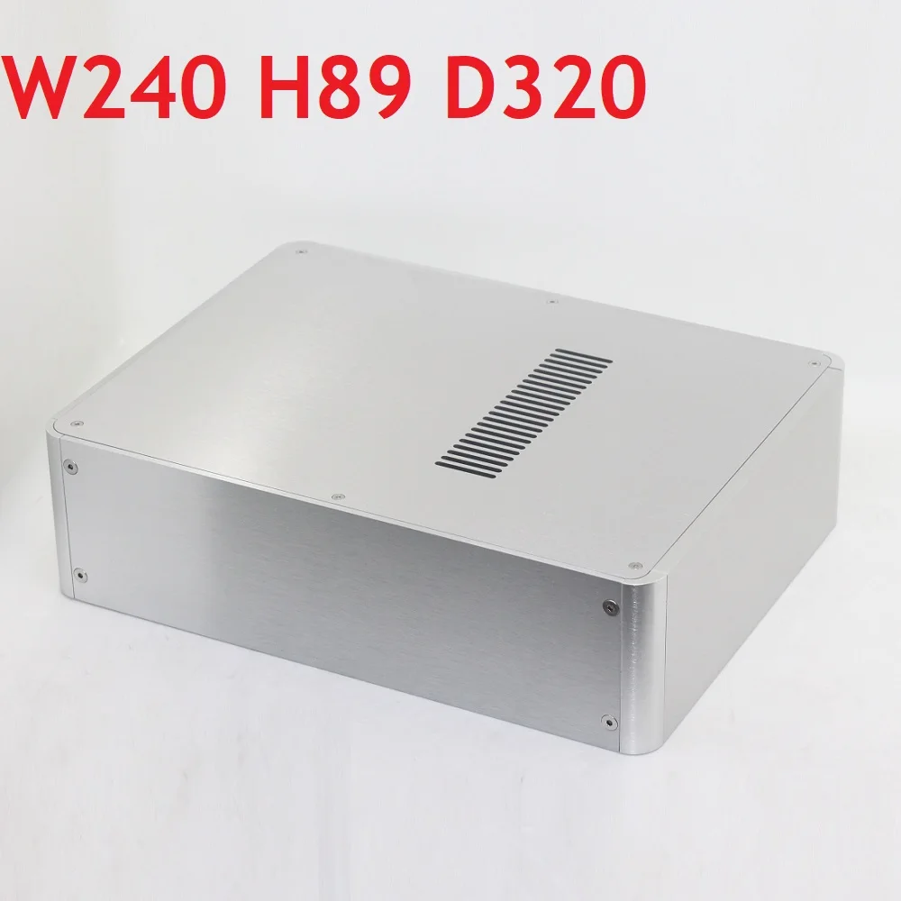 

Fillet Aluminum Power Amplifier Case Preamp Amp Box DAC Chassis W240*H89*L320