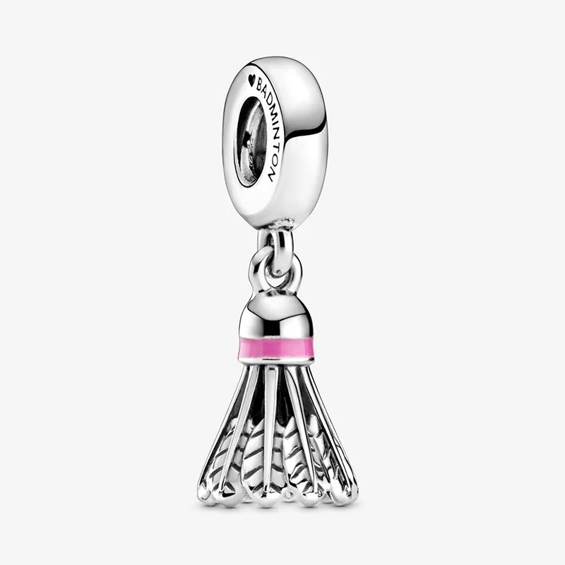 2020 Pre-Autumn 925 Sterling Silver Badminton Birdie Dangle Charm fit Original pandora Charms Bracelet For Women Jewelry Making | Украшения