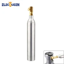 Soda Water Cylinder, 0.6L High Pressure Aluminum Bottle Soda Tank with Refill Soda Adapter Valve W21.8 or CGA320