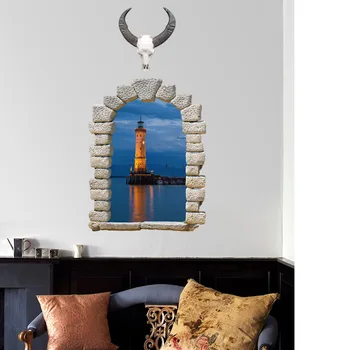 

Sk9063 3d Scenery False Window Living Room Porch Bedroom Tv Decorative Wall Pvc Can Be Removed