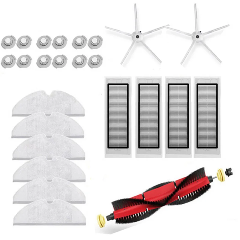 

Roller Brush Side Brushes Kit For Xiaomi Roborock S6 S5 MAX S60 Vacuum Cleaner Water Cores Mop Cloths Soft Rubber Side Brushes