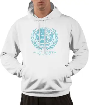 

Men's Hooded Sweatshirt Flat Earth Society for Men's Hooded Jumper with Practical Kangaroo Pocket hoodies