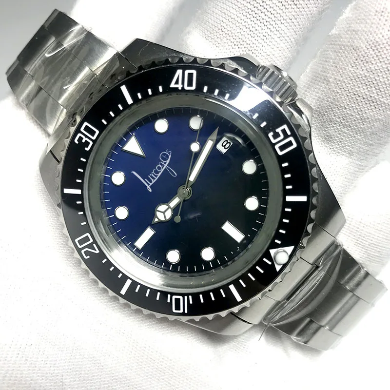 

Luxury Brand New Men Ceramic Bezel Stainless Steel 44mm Automatic Mechanical Black Blue Sapphire Limited Leavy Sport Watch AAA+