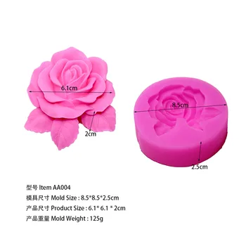 

Leafy rose Cake silicone mold cake decorating tools sugar craft flower AA004