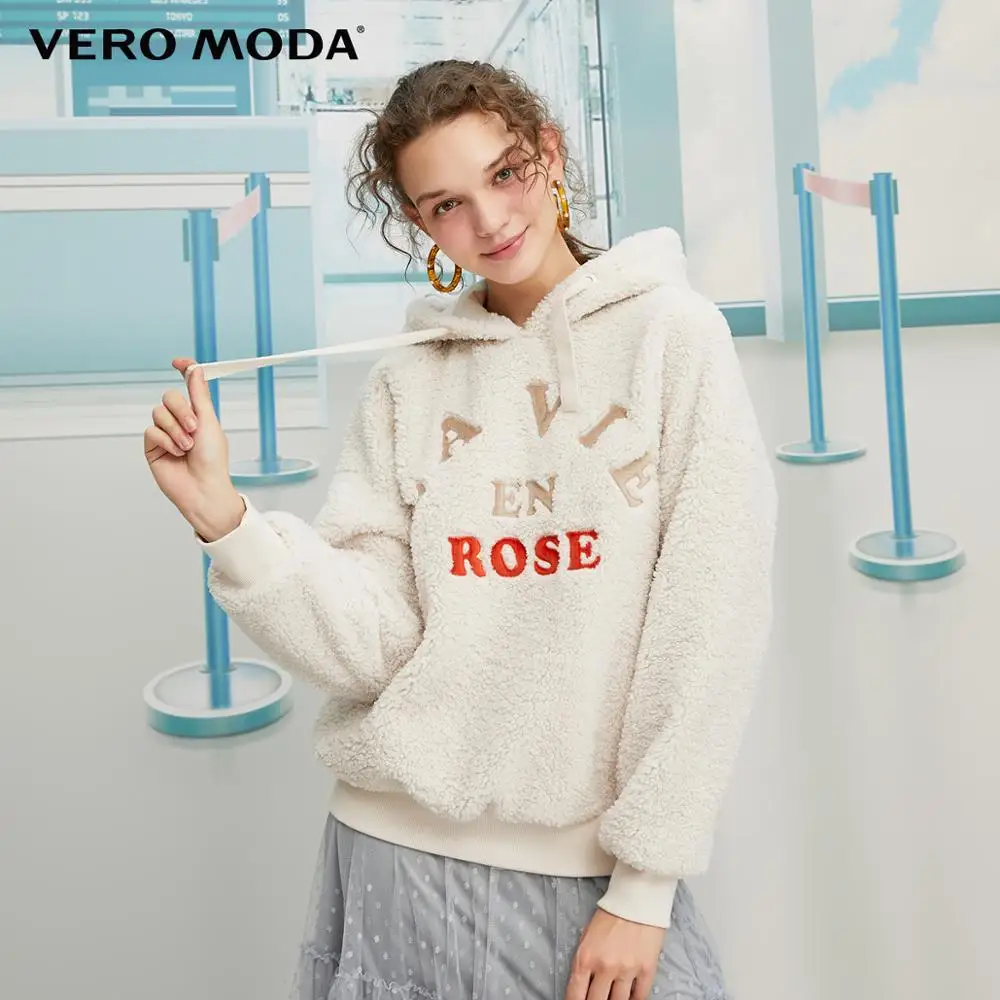 Vero Moda Ins стиль Женская Толстая плюшевая бархатная толстовка с надписью | 319433503