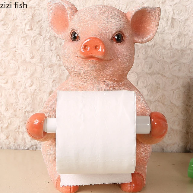 Fancy Paper Towel Holder Animal Pig Dog Creative Resin Modern Toilet Napkin  Holder Toilet Roll Tissue Box For Kitchen wipe case - AliExpress