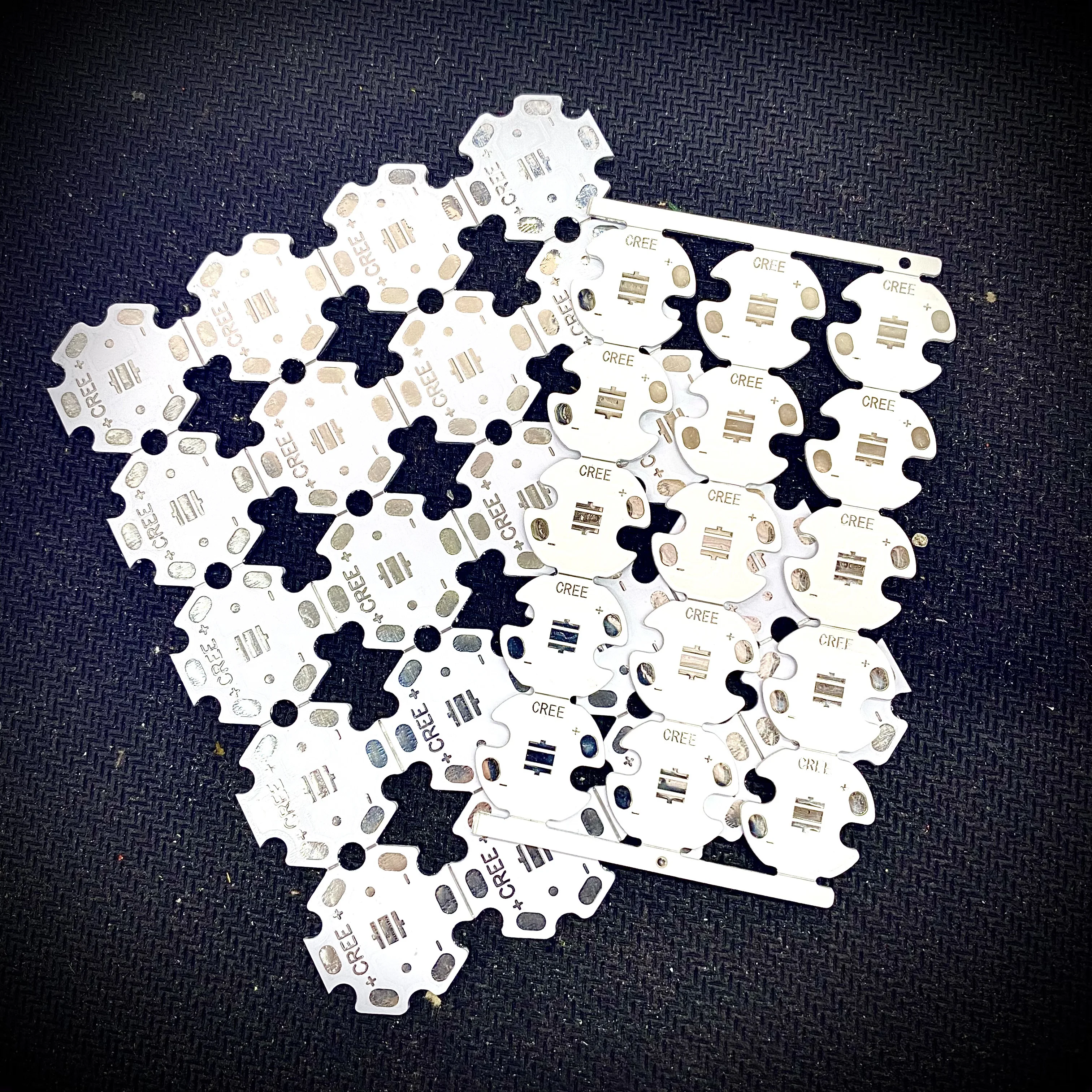 100 PCS/batch leds 20mm 16mm pcb printed circuit board combined with CREE XPE/XPG/XTE/3535 LED White PCB/Aluminium lights