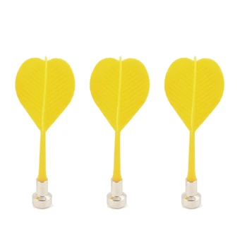 

3Pcs Bullseye Target Game Plastic Magnetic Flat Tipped Darts-Yellow