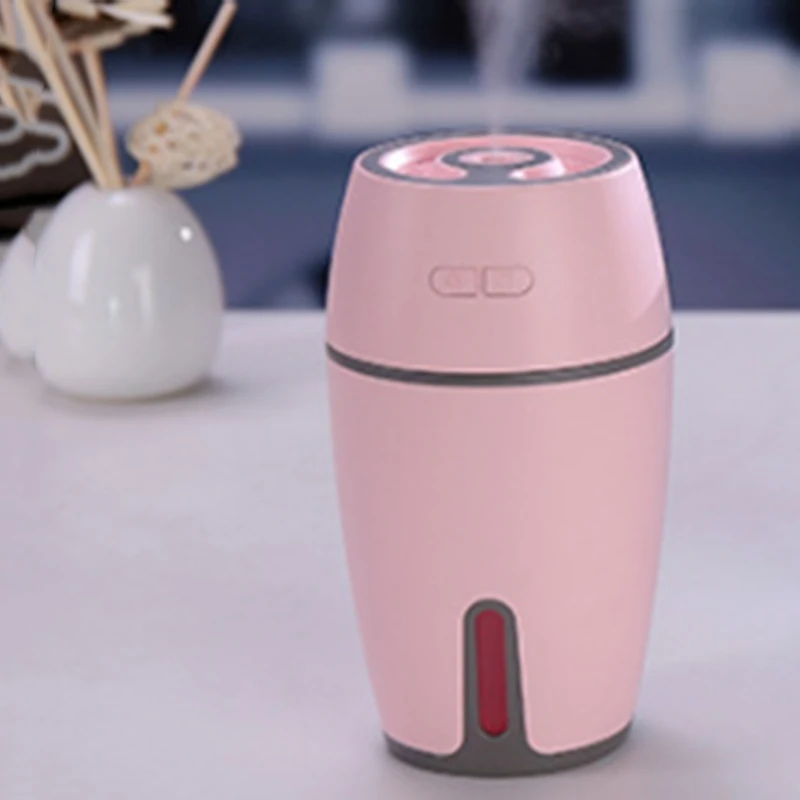 USB Humidifier Air Freshener Aromatherapy Diffusers with Changing Lights for Office Travel Home Vehicle Pink