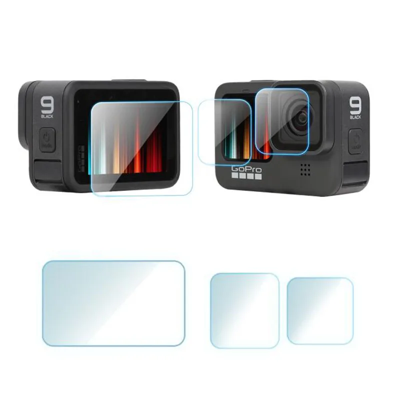 Защитное покрытие из закаленного стекла для GoPro Hero 9 Black защита Go pro объектив