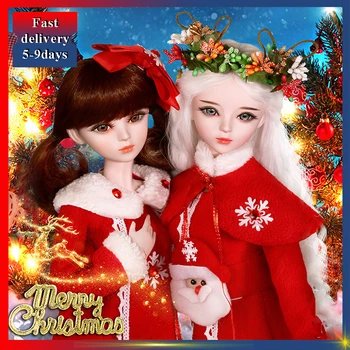 

Hot Sale bebe reborn dolls bjd ball jointed Doll Christmas gift bedroom decoration white skin princess With Clothes make up toys