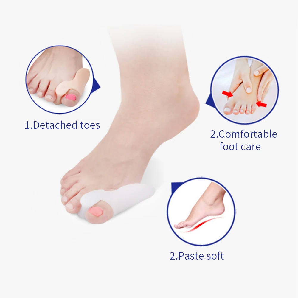1Pair Gel Foot Care Tool Bunion Corrector Bone Big Toe Protector Hallux Valgus Straightener Toe Spreader Pedicure
