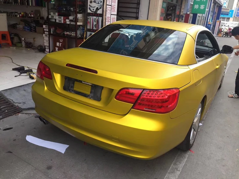 Matt Metallic Gold Vinyl Wrap Sticker-4