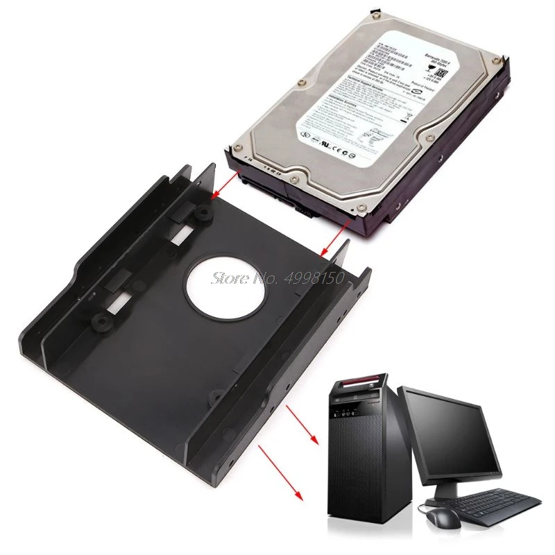2.5 "A 3.5" Adattatore Hard Drive Hdd Ssd Convertitore Di Montaggio Staffa Di Supporto In Plastica Di Immagazzinaggio Bar Dropship