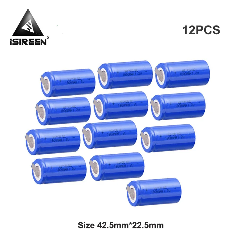 DIY 9,6 V 12V 14,4 V 18V 36V перезаряжаемые пакеты батарей 1800mAh 1,2 V SC Ni-CD батареи сотового Subc Ni аккумулятор CD Электрический инструмент