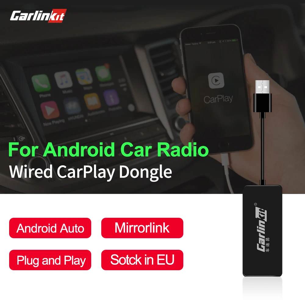 Carlinkit USB Apple Carplay Dongle /Android Auto Smart link для автомобиля Android с системой iOS 13 14 поддержка