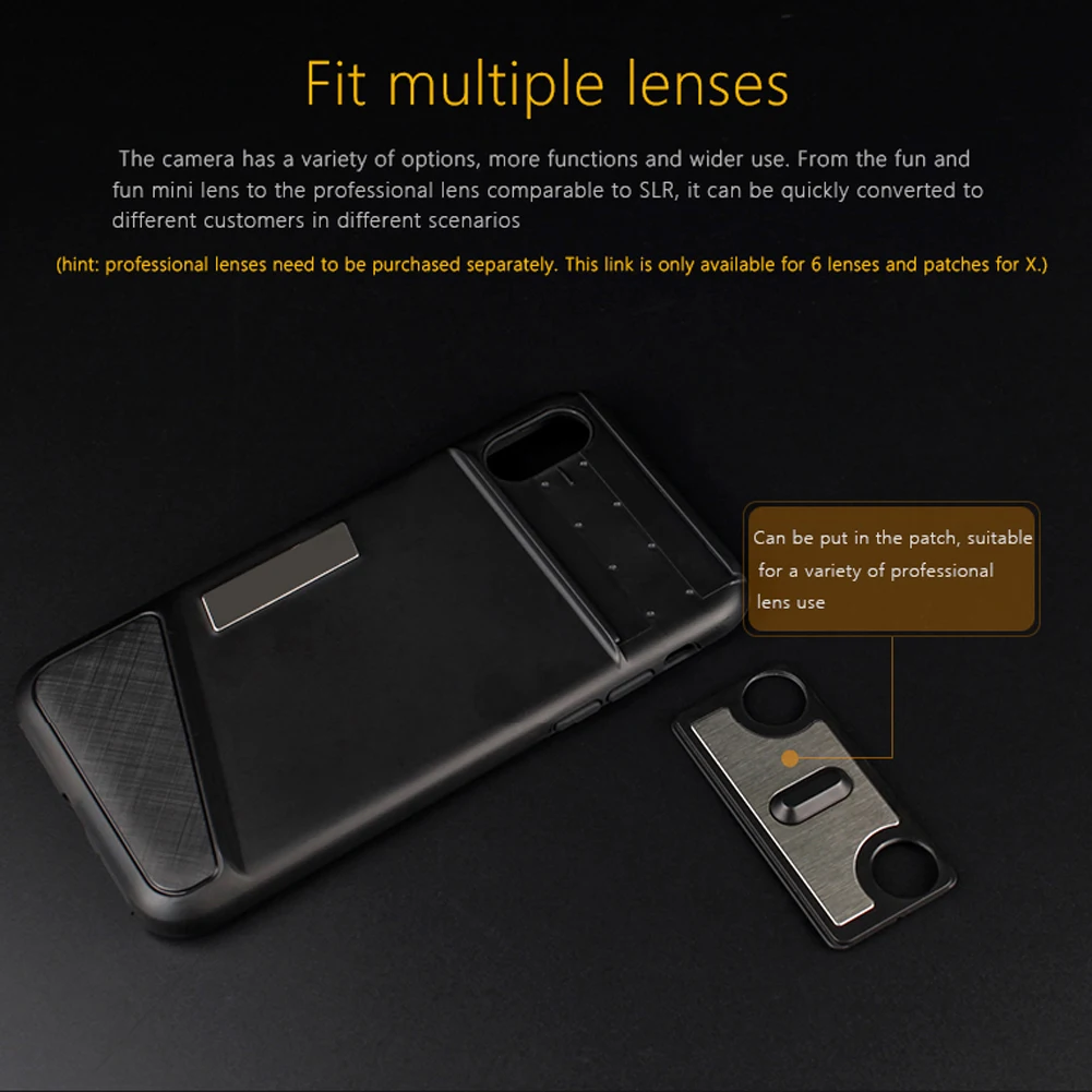 6 в 1 чехол для объектива телефона широкоугольный объектив для камеры телефона рыбий глаз телеобъектив макро объектив камеры для iPhone X