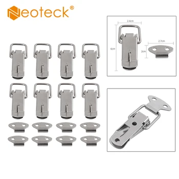 

Neoteck Cabinet Box Locks Spring Loaded Latch Catch Toggle Latch Catch Clamp Clip with Keys For Sliding Door Window Furniture