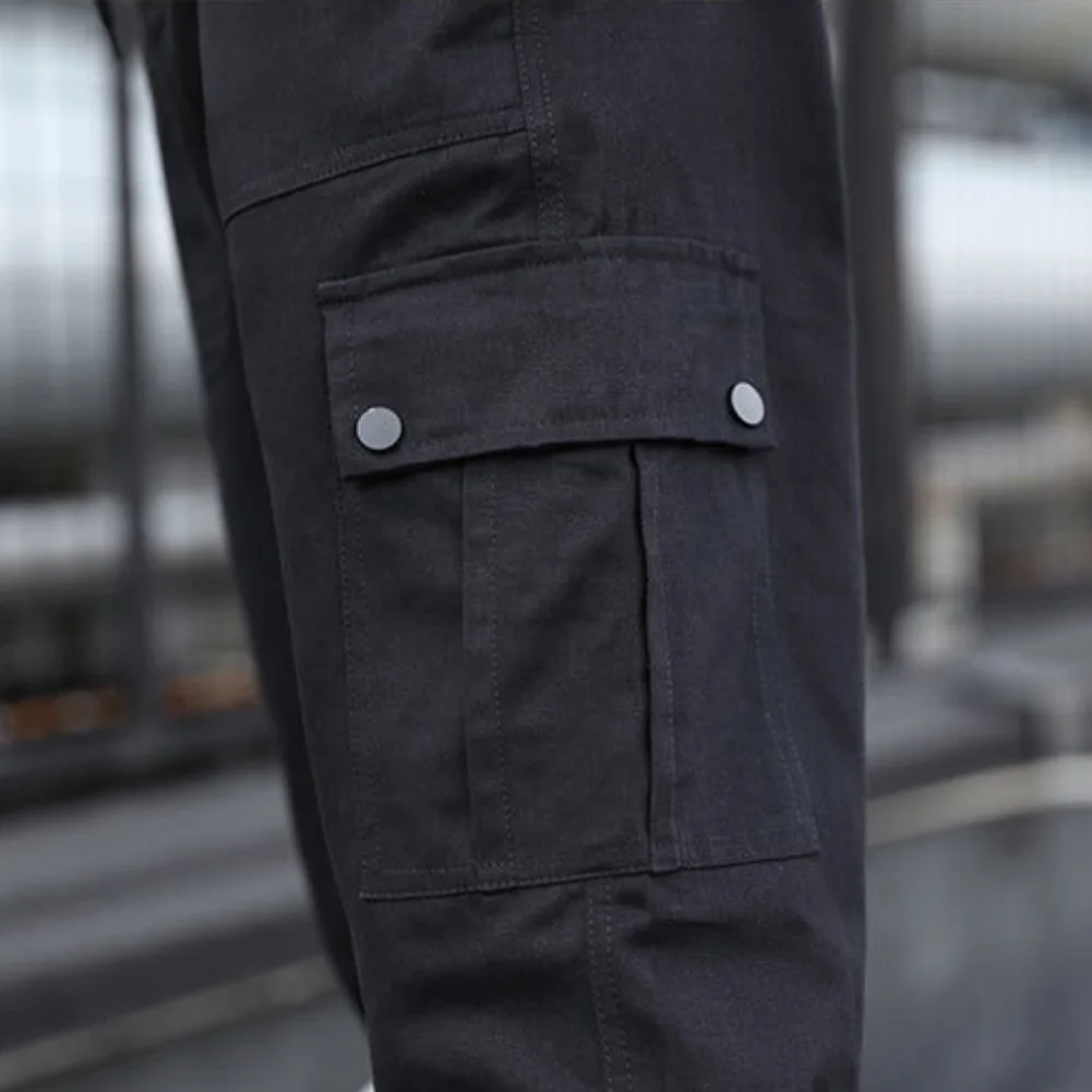 Мужские однотонные уличные длинные спортивные штаны с карманами на лодыжке, брюки-карго, мужские цветные повседневные брюки в стиле пэчворк, уличная одежда