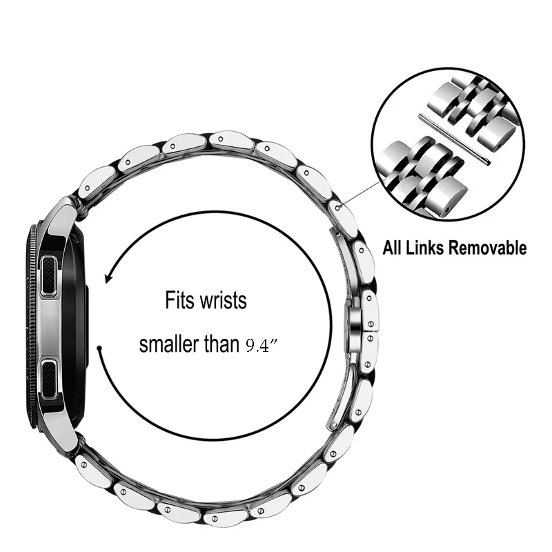20 22 мм ремешок для часов HUAWEI watch 2/watch GT 2 2E сменный Браслет из нержавеющей стали Samsung