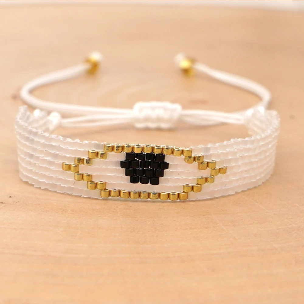 

Go2boho Bracelets Men MIYUKI Lucky Evil eye Bracelet For Women Turkish Eye Pulseras Mujer Moda 2019 Handmade Handmade Jewelry