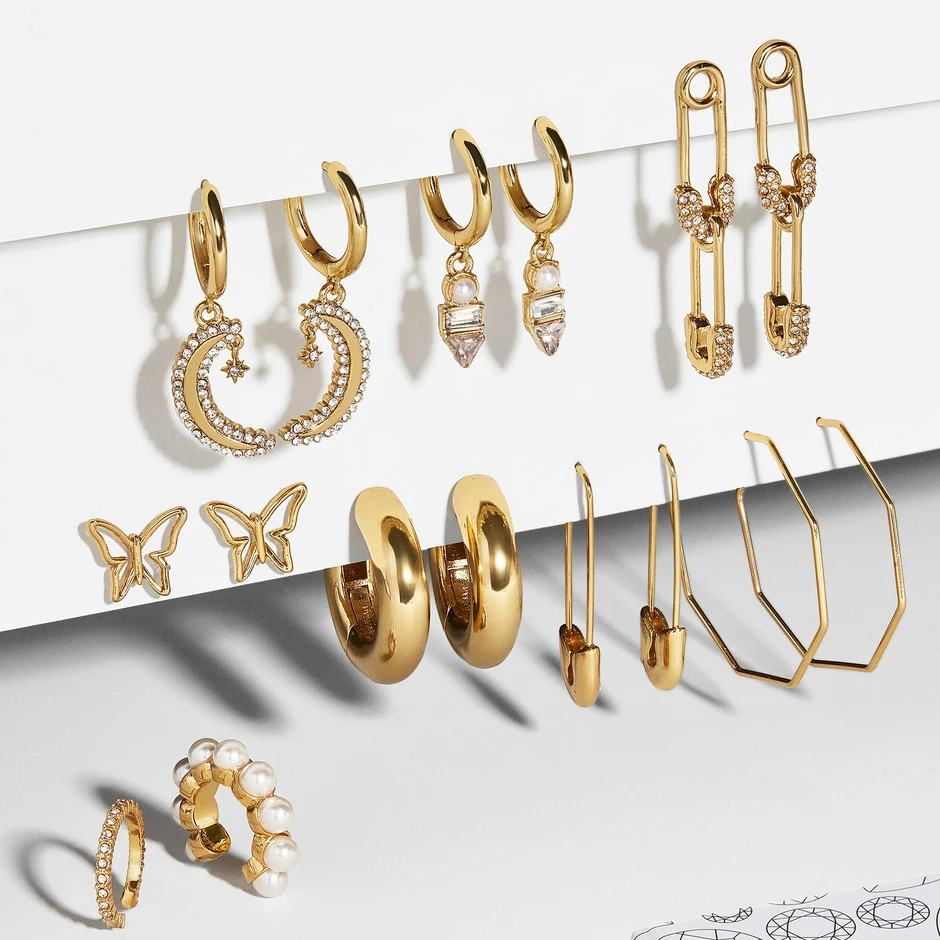 Женские винтажные серьги подвески BA модные подарочные с Луной звездой бабочкой и