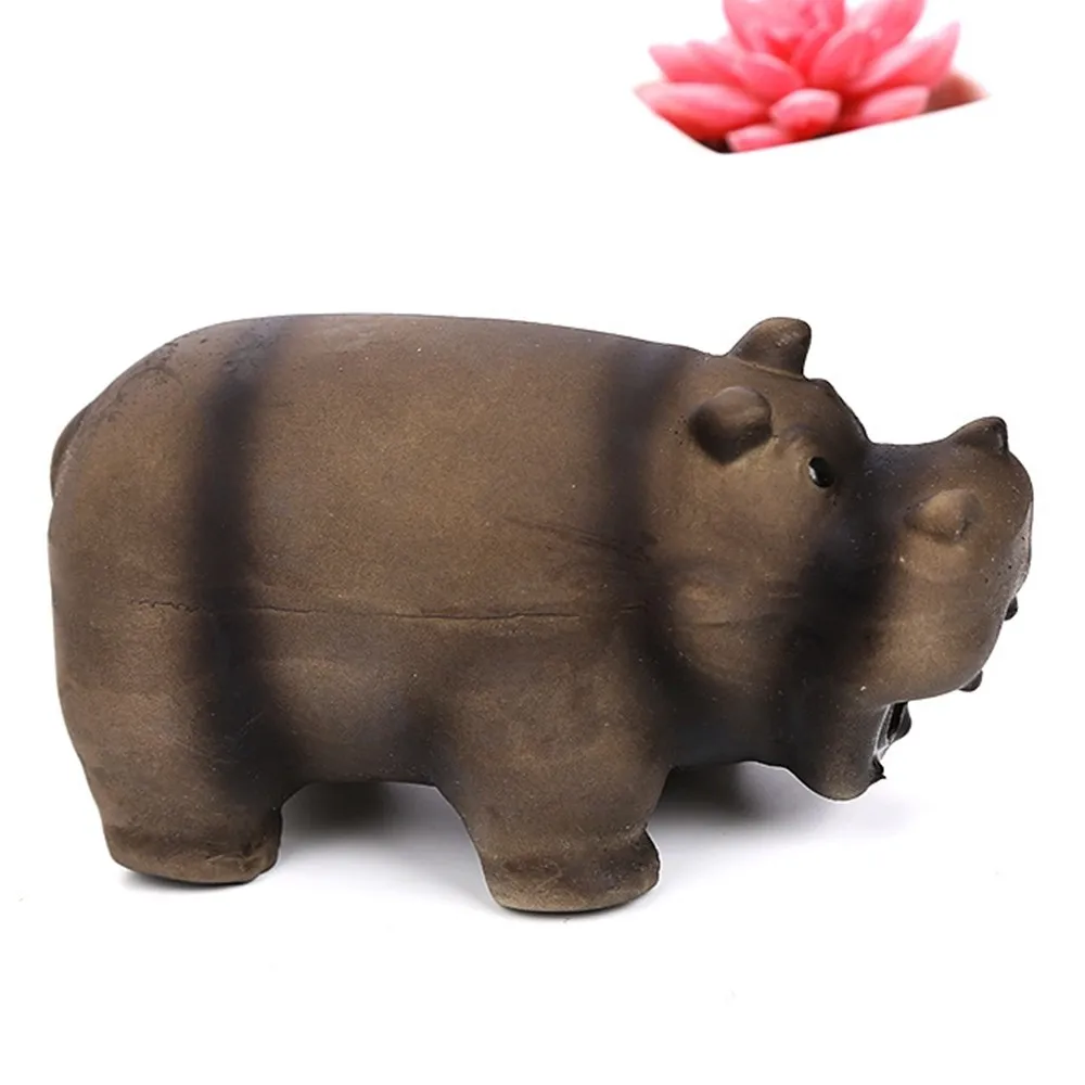 BROWN 15,5x8 см латексные игрушки для домашних животных с крякающим писком коричневый розовый милый поросенок в форме пищалки жевательная игрушка для кошек и собак Обучение, игры товары для домашних животных - Цвет: BROWN