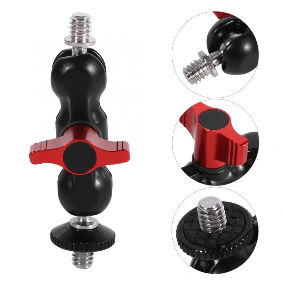 Штатив Acouto Arm Mount Adapter многофункциональная двойная шаровая Головка с креплением для обуви и 1/4 дюймовым винтом для штатива DSLR камеры