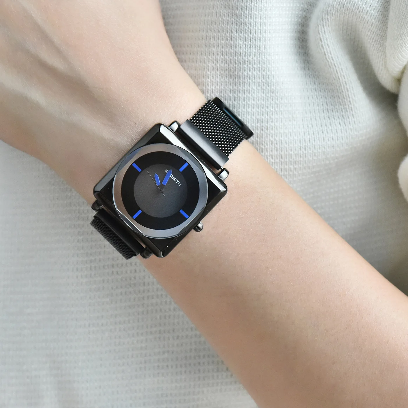 REBIRTH Square Waterproof Pointer Quartz Watch Fashion Women's Art Watch watch for women watches ladies watch elojes para mujer