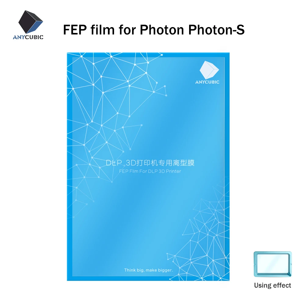 ANYCUBIC 5 шт./лот FEP Пленка Для Фотон UVResin 3d принтер 140x200 мм SLA/lcd Fep листы 0,15-0,2 мм 3d Принтер Нити impresora