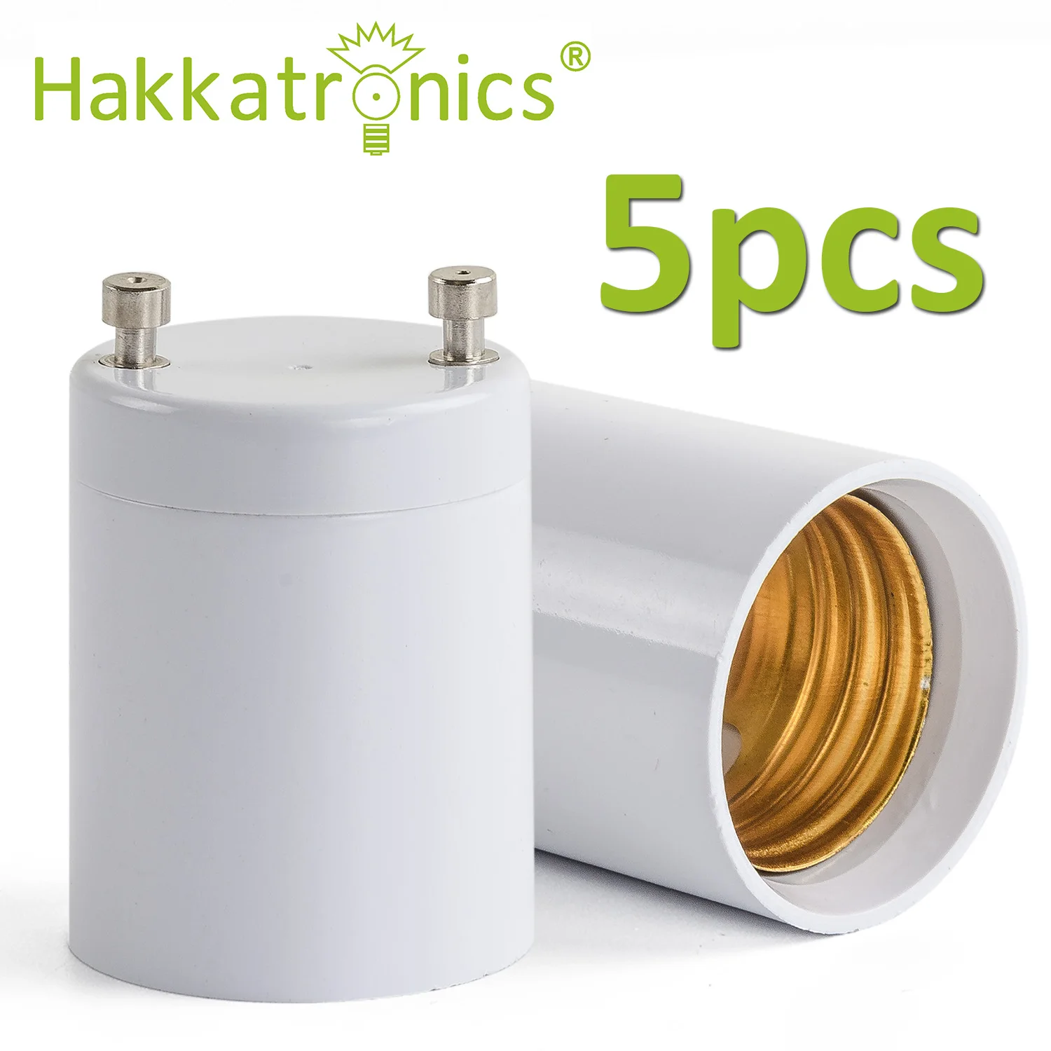 5pcs GU24 To E27 White LED Light Lamp Bulb Adapter Fireproof Material Holder Socket Bulbs | Освещение