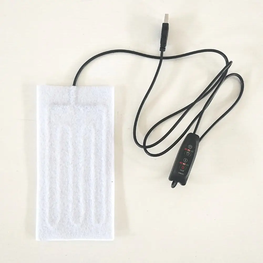 5V USB Clothes Heating Pad Carbon Fibre Fast Heated Pads with Temperature Adjustment Switch for Back Neck Shoulders Belly Warmth
