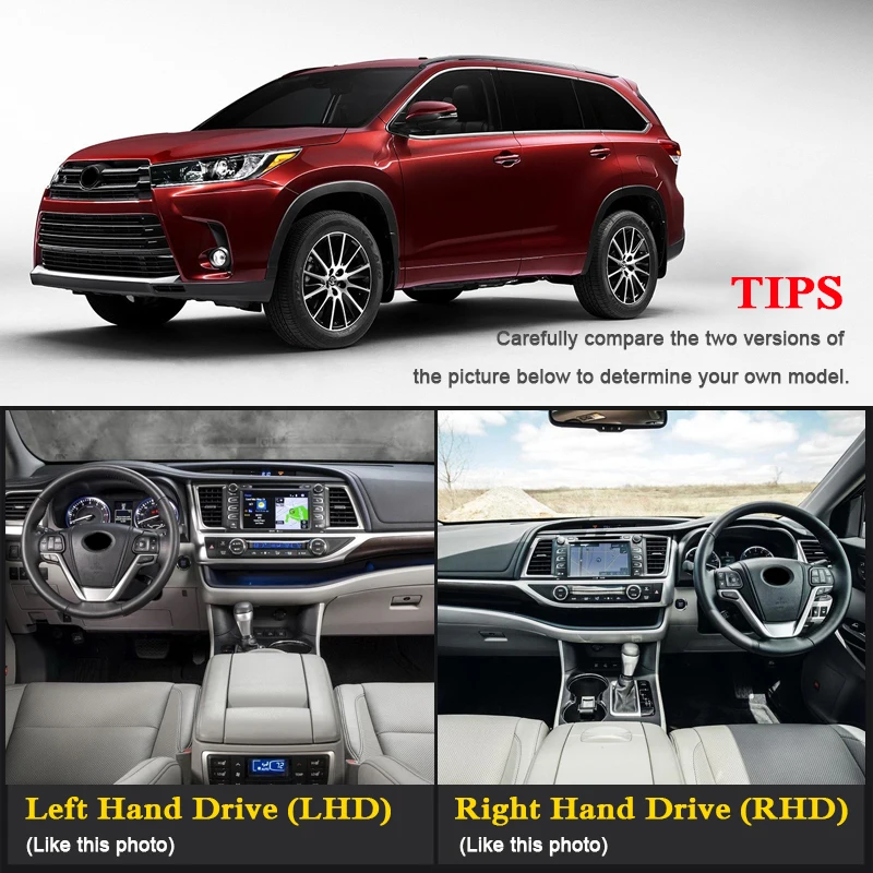 Автомобильный Стайлинг приборной панели Избегайте света Pad Инструмент крышка платформы коврики Роза для Toyota Highlander Kluger XU50- Анти-пыль