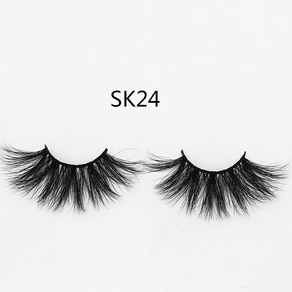 SK24 25 мм 3D норковые ресницы накладные ресницы крест-накрест Пышные ресницы для наращивания натуральные накладные ресницы инструменты для макияжа - Цвет: SK24