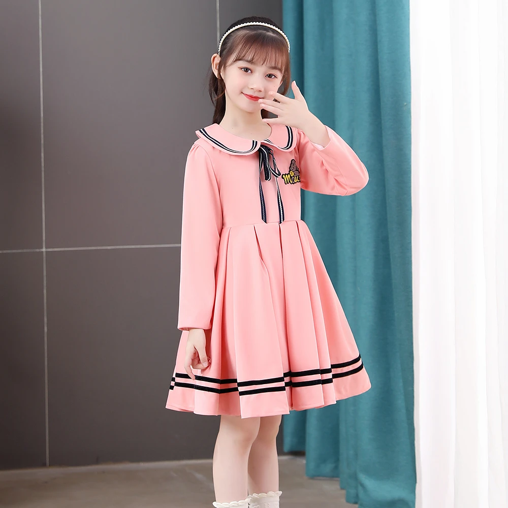 Vestido de princesa para niña de a 13 años, ropa informal de manga larga con para fiesta de Navidad, color rosa rojo|Vestidos| AliExpress