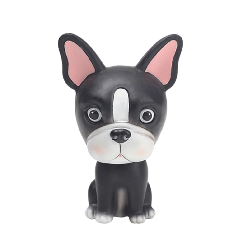Cartoon Cute Dog Car Shaking Head Doll Bulldog Car Dashboard Table Decor for Home Office Desk Display Kids Gifts