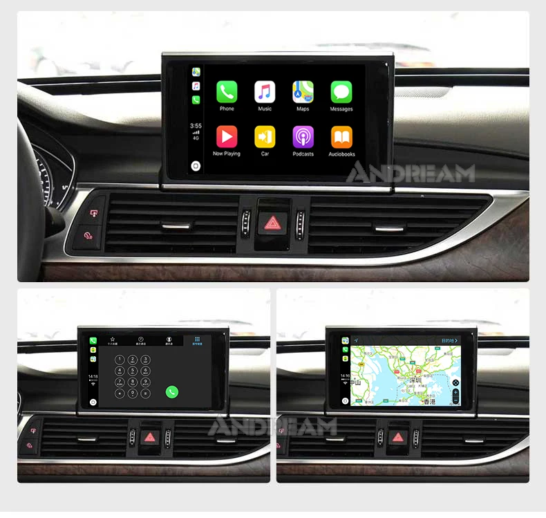Sale Andream Wireless Carplay Interface box and Android Auto For For AUDI A8 Original Screen Update MMI system Mirror-link 3