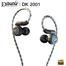 DUNU DK2001 HiFi Audio 3BA 1DD driver ibridi auricolare In-ear IEM con connettore MMCX Catch-Hold cavo OCC In rame Litz DK 2001